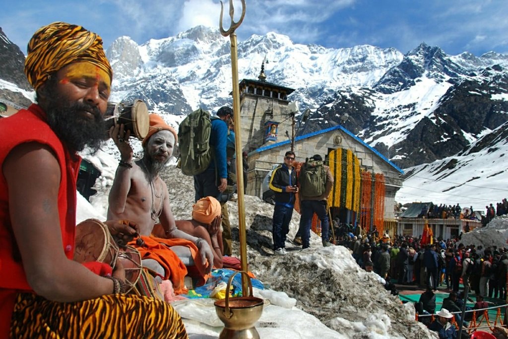 Kedarnath Temple in winters